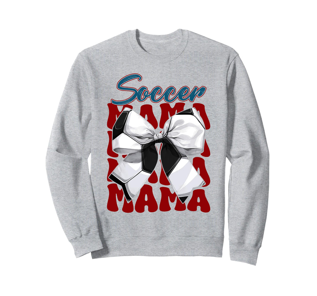 Soccer Mama Bow Soccer Mom Mommy Sweatshirt - Unique Graphic for Adults