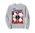 Soccer Mama Bow Soccer Mom Mommy Sweatshirt - Unique Graphic for Adults