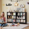 3-Tier Metal Open Shelf Bookcase, Bookcase with Adjustable Shelves, Floor Standing Book Shelf, Freestanding Display Storage Shelves, Curio Cabint Display Case for Small Places/Living Room/Corner