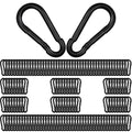 200Pcs 2.36" Heavy Duty Snap Hook Carabiners - M6 Galvanized Steel Quick Links for Keys, Hammocks, Swings, Outdoor Gear - Camping, Hiking, Fishing (Black)