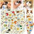 XANGNIER 2 Pcs Cat Wrap for Grooming,Cat Restraint Wrap for Cutting Nails,Fabric Burrito Wrap for Nail Clipping, Anti-Scratch, Anti-Escape,Multifunctional Swaddle Wrap Pet Tool (27.5 x 27.5 Inch)