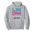 Gender Reveal Goals Or Bows Mommy Hoodie - Novelty Apparel for Adults