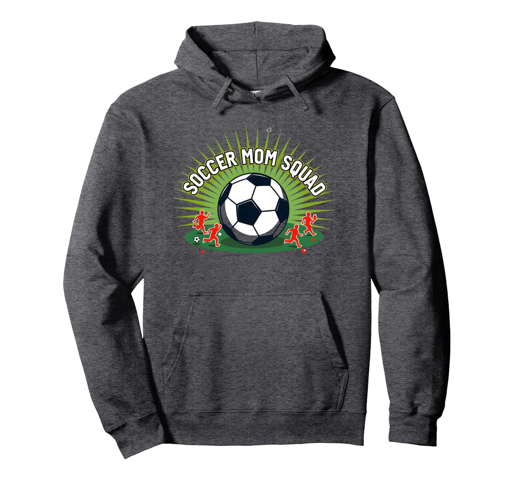 Soccer Mom Squad Sporty Parent Team Hoodie - Fun Novelty Design for Adults