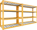 REIBII 40" W Garage Shelving 2240 LBS Storage Shelves Adjustable Heavy Duty Shelving 4 Tier Metal Shelves for Storage 59.5"H Metal Shelf for Pantry Basement Warehouse 40"W × 19.5"D × 59.5"H, 2 Pack