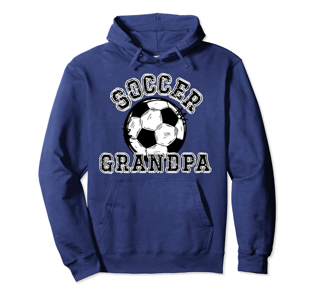 Soccer Ball Distressed Trending Grandpa Hoodie - Aesthetic Graphic Unisex