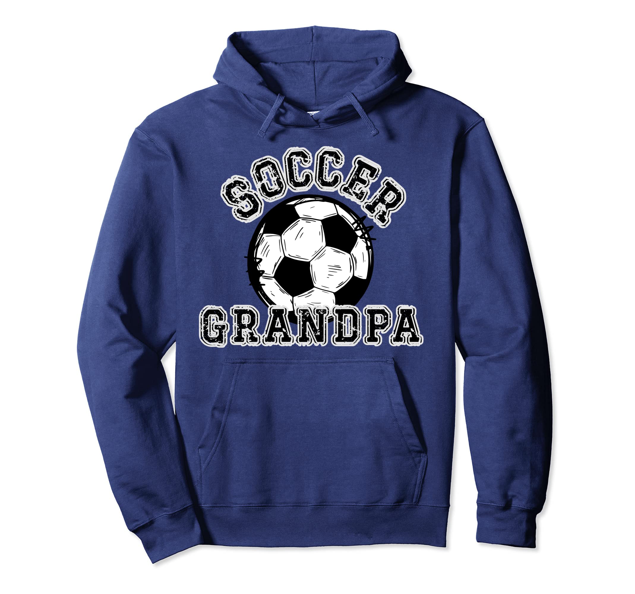 Soccer Ball Distressed Trending Grandpa Hoodie - Aesthetic Graphic Unisex