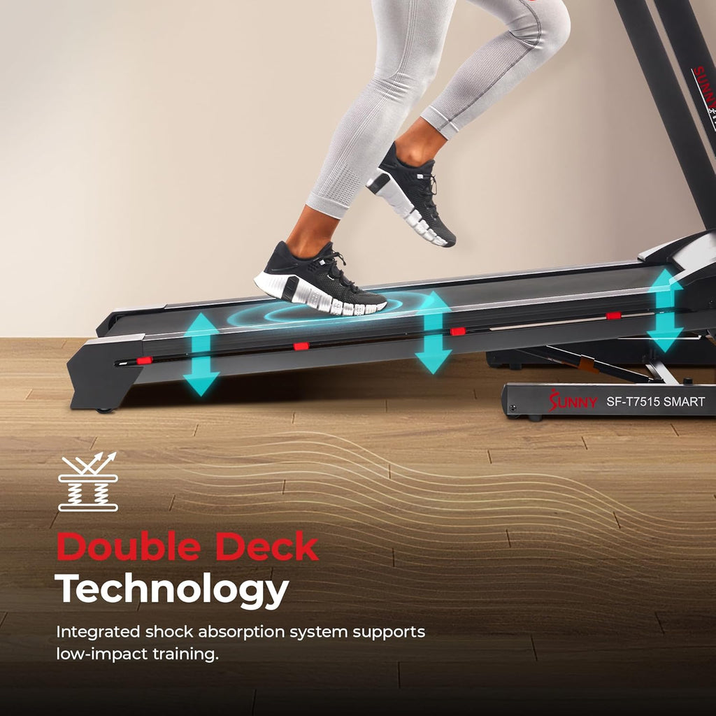 remium Foldable Treadmill for Home, Running or Walking with Auto Incline, Shock Absorption, Digital Display, Optional 20” Running Deck, Free App Bluetooth Connection