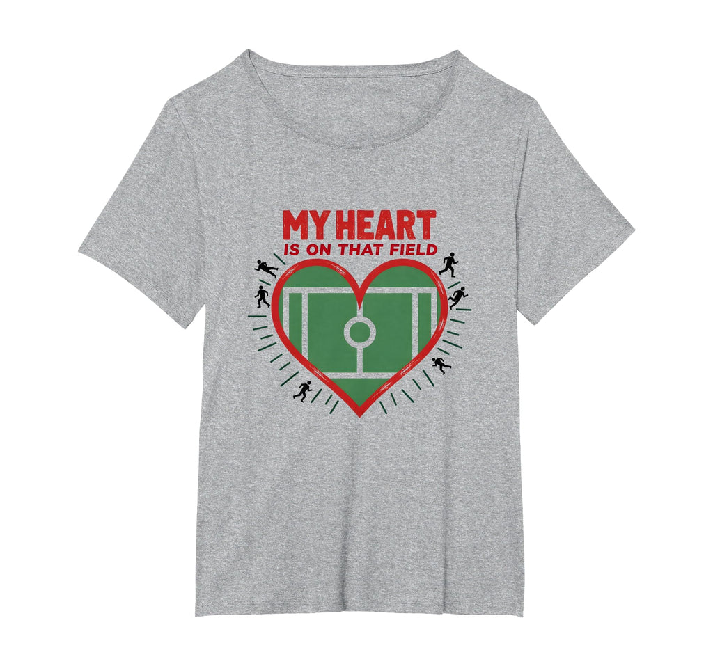 My Heart Is That Field Soccer Fan T-Shirt - Minimalist Print Men Women