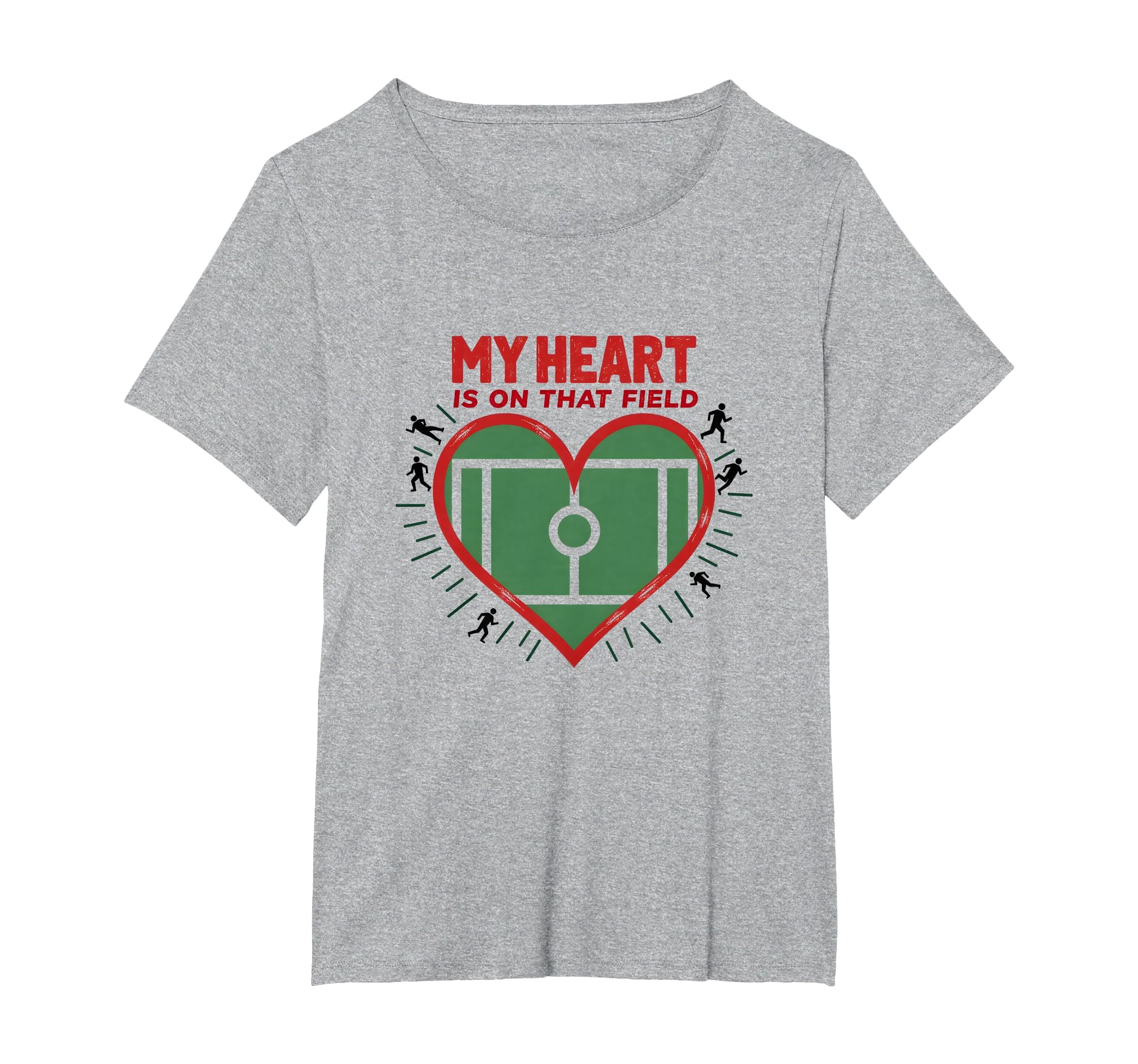My Heart Is That Field Soccer Fan T-Shirt - Minimalist Print Men Women