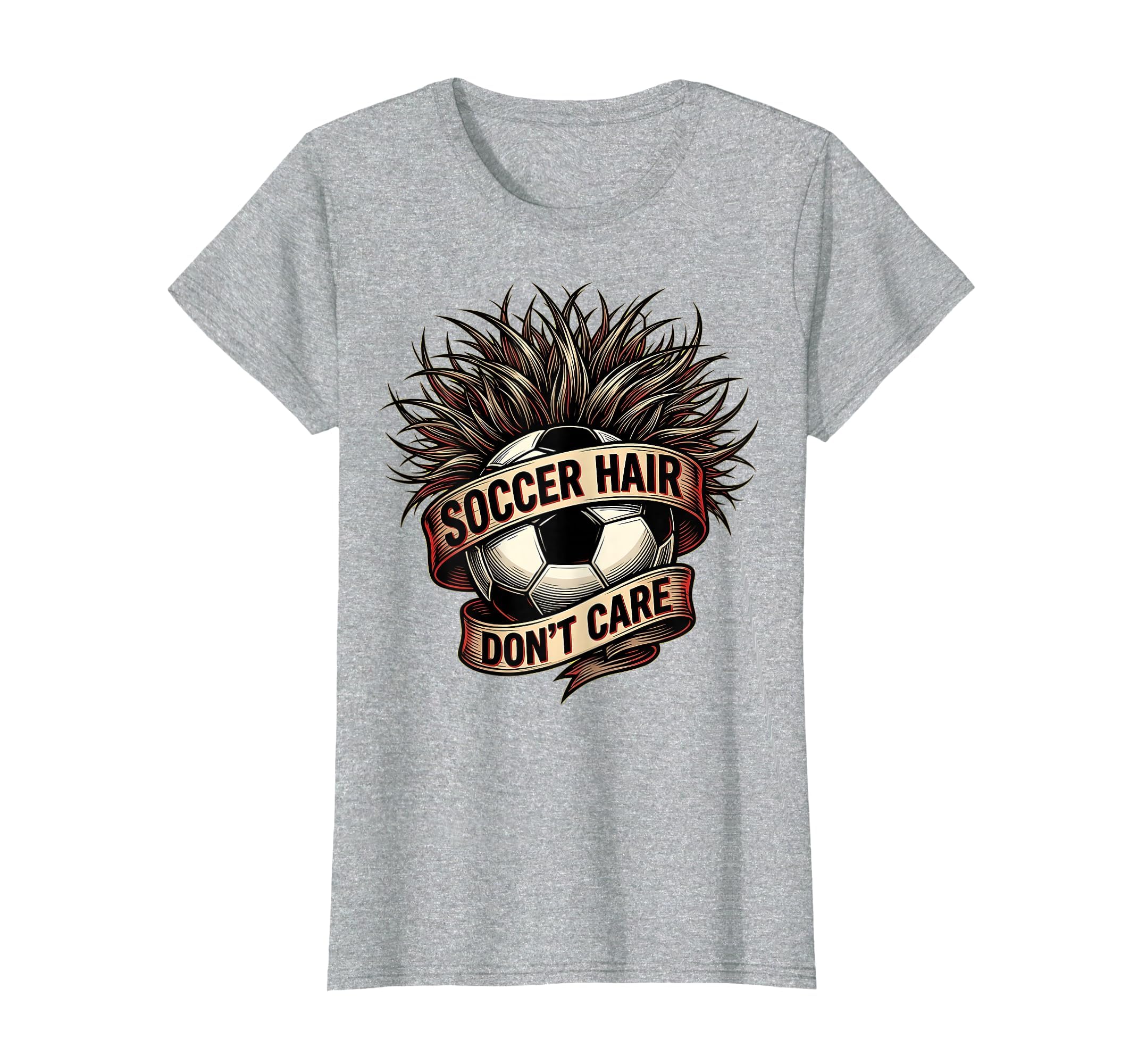 Soccer Hair Dont Care Funny Soccer T-Shirt - Minimalist Print Men Women