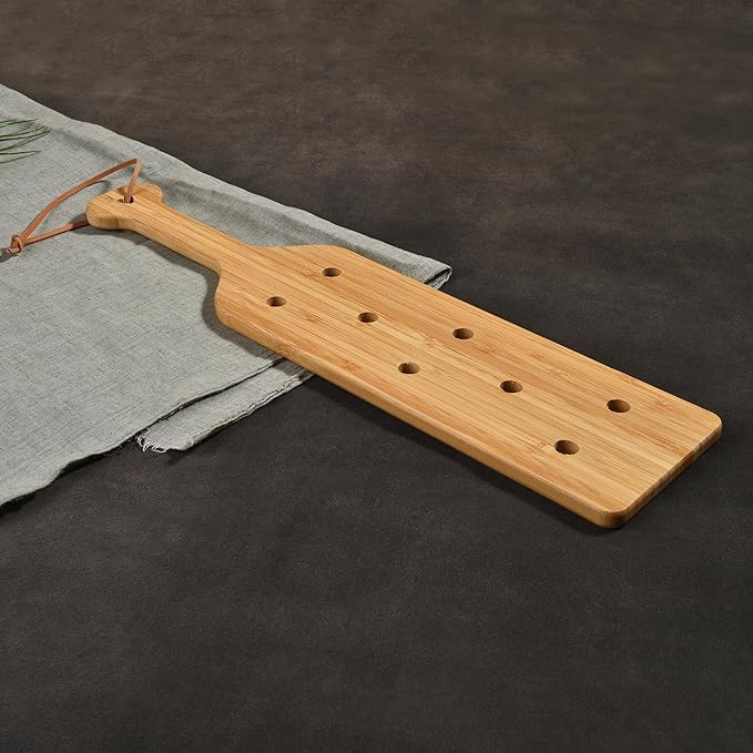 17 Inch Large Bamboo Wood Paddle Wooden Paddle with Airflow Holes
