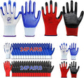 48 Pairs Garden Gloves for Women Men Breathable Rubber Coated Yard Safety Work Thorn Proof Work Gloves