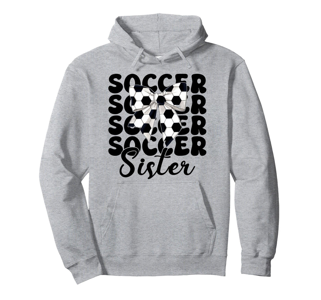 Soccer Sister Soccer Sis Coquette Bow Hoodie - Streetwear Style Men Women