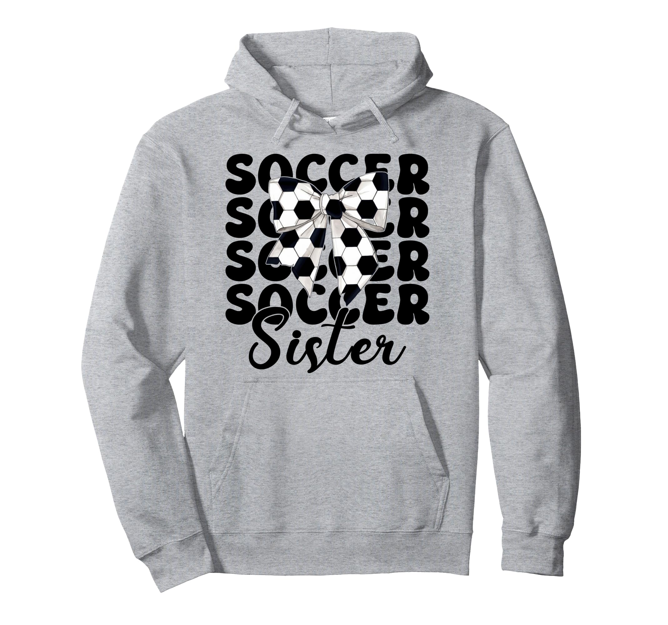 Soccer Sister Soccer Sis Coquette Bow Hoodie - Streetwear Style Men Women
