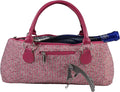 Wine Clutch Bag (Thermal Insulated) Trendy Women’s Carry Tote | Holds Red & White 750mL Bottles | Trendy Fashion | Incl. Portable Waiter-Style Corkscrew (Pink Tweed)