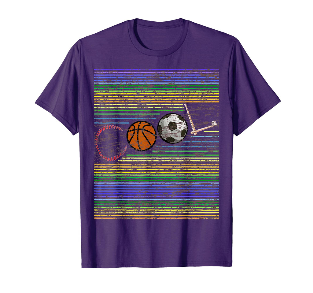 Sports Basketball Baseball Football T-Shirt - Minimalist Print Unisex