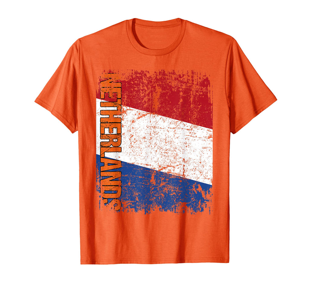 Netherlands Orange Big Flag T-Shirt - Streetwear Style for Adults