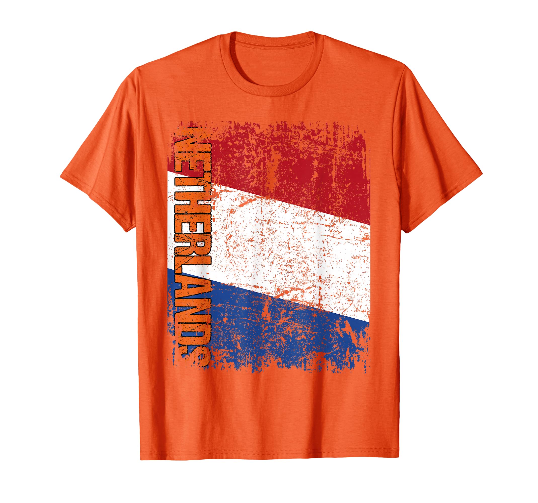 Netherlands Orange Big Flag T-Shirt - Streetwear Style for Adults