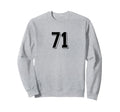 Number 71 80S 90S Soccer Team Jersey Sweatshirt - Custom Art Print Unisex