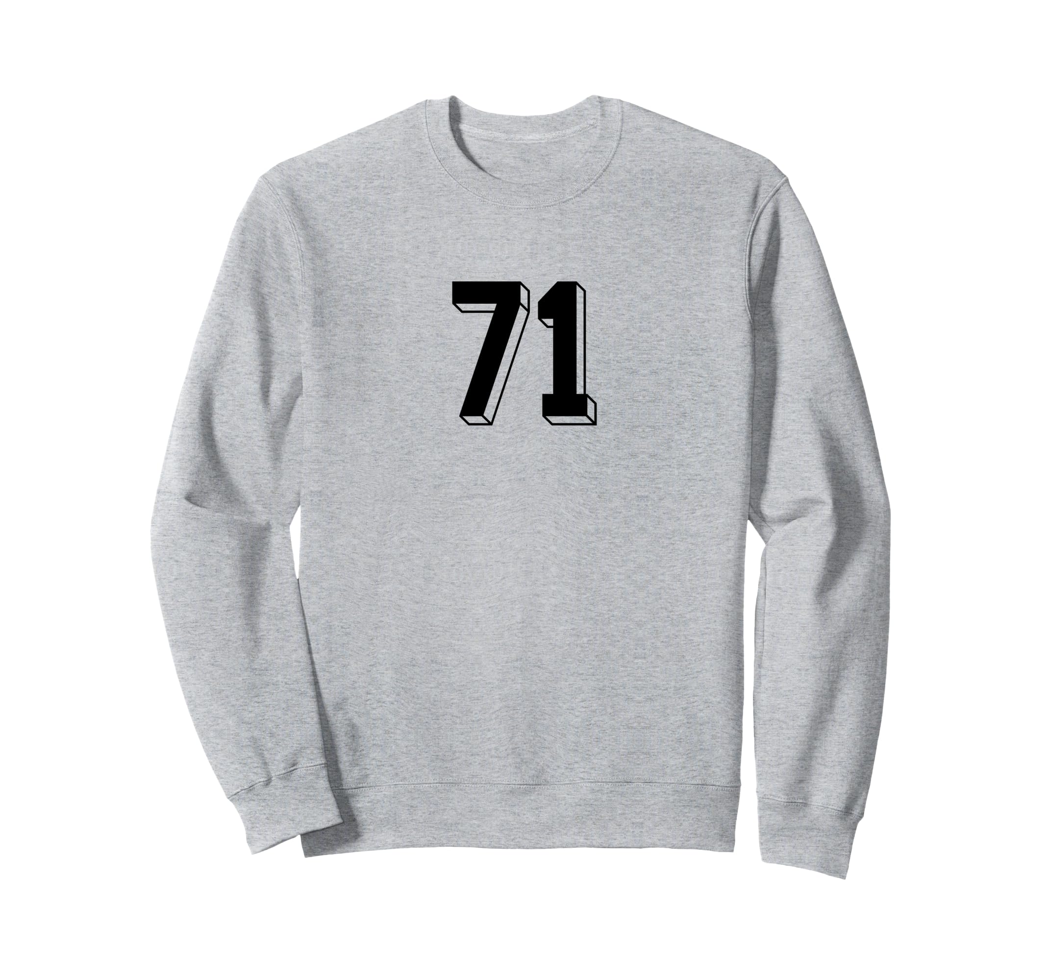 Number 71 80S 90S Soccer Team Jersey Sweatshirt - Custom Art Print Unisex