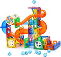 MAGBLOCK 85Pcs Marble Run Magnetic Tiles Toy Building Blocks STEM Educational Child Brain Development Kit Magnet Construction Toys for Boys Girls Kids Age 5 6 7+ Years Old