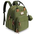 RUVALINO Diaper Bag Backpack-Expandable Baby Bag with up to 50% Capacity -Baby Essentials Bag with Changing Pad Insulated Bottle Holders & Pacifier Case, Waterproof, Army Green XL
