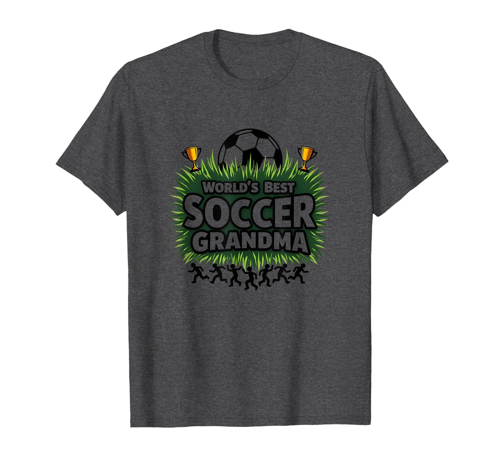 Worlds Best Soccer Grandma Champion Dark T-Shirt - Streetwear Style Unisex