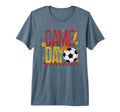 Game Day Soccer Season Red Gold Yellow T-Shirt - Custom Art Print Unisex