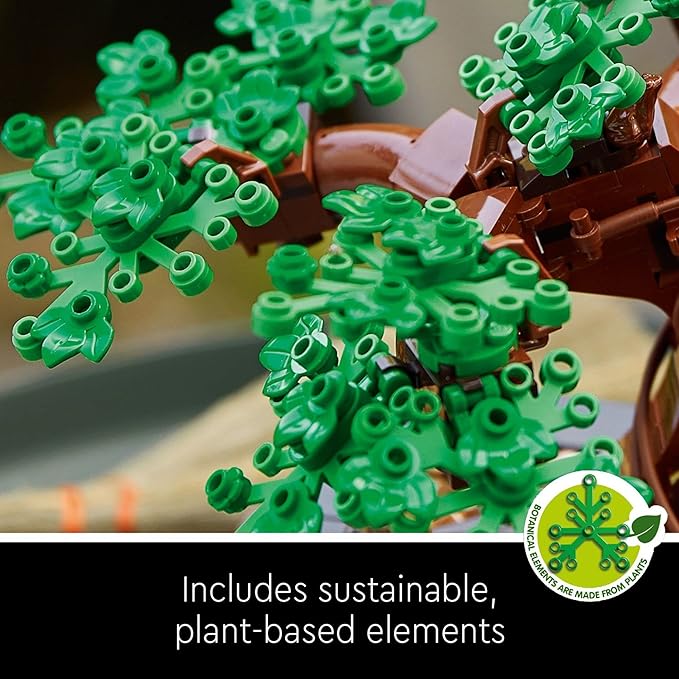 LEGO Icons Bonsai Tree Building Set - Artificial Bonsai Tree Plants for Home Decor, Adults Ages 18+ - Faux, Fake Plants for Table, Desk, Office - Birthday Gift for Men & Women - 10281