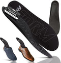 Ultra-Thin Plantar Fasciitis Insoles Designed for Comfort & Maximum Pain Relief, Ideal for Dress Shoes & Boots | Black (Men's 12-12.5)