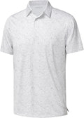 Golf Shirts for Men - Moisture Wicking Short Sleeve Performance Sport Casual Striped Collared Mens Polo Shirt