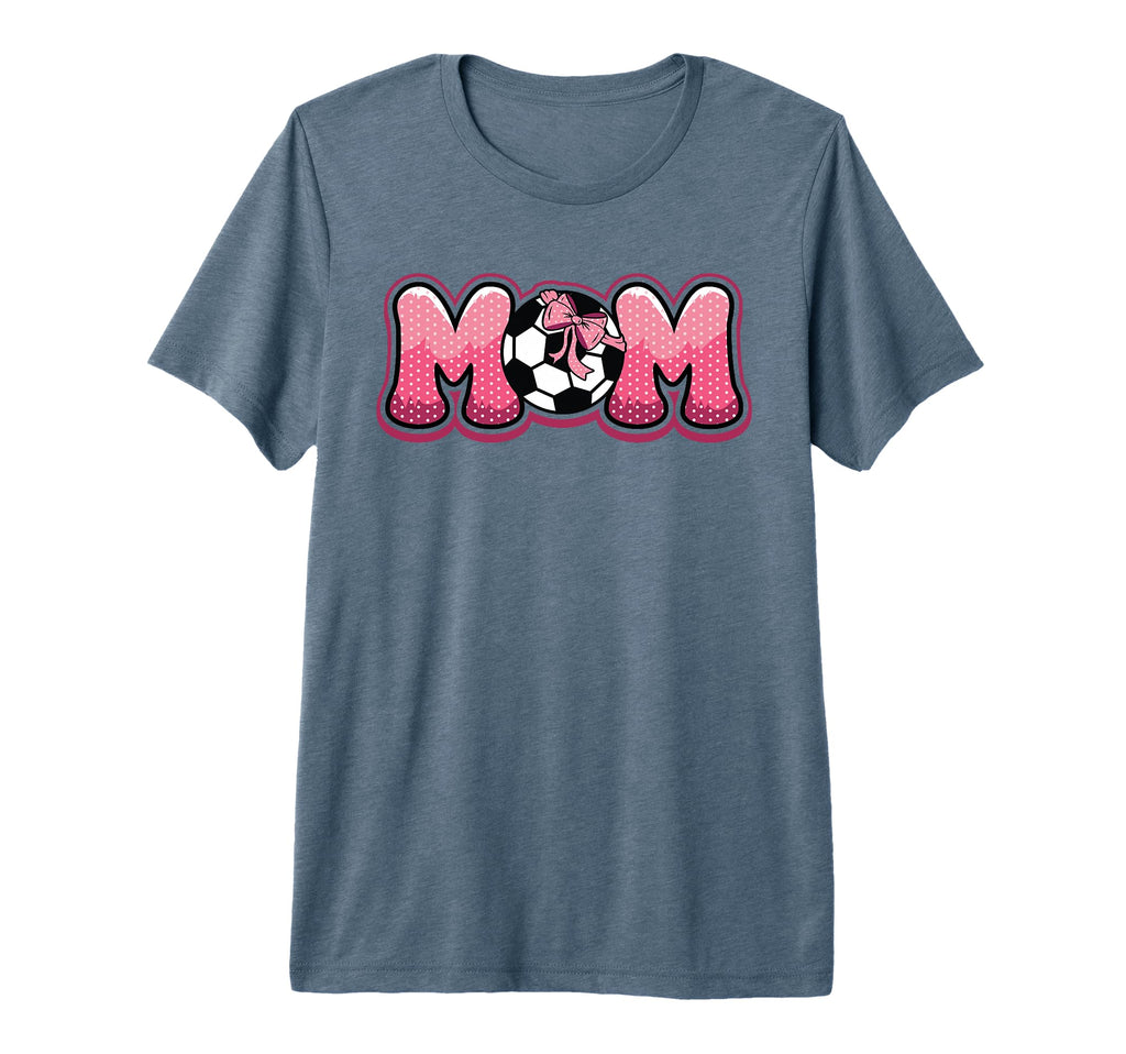 Soccer Mom Coquette Bow Game Day Mama Life T-Shirt - Graphic Print Unisex