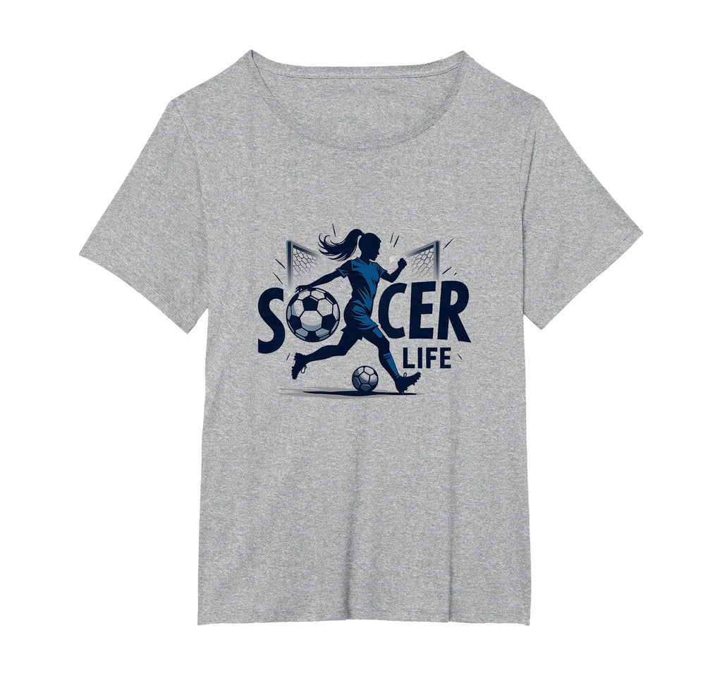 Soccer Is Life Womens Passion T-Shirt - Minimalist Print for Adults