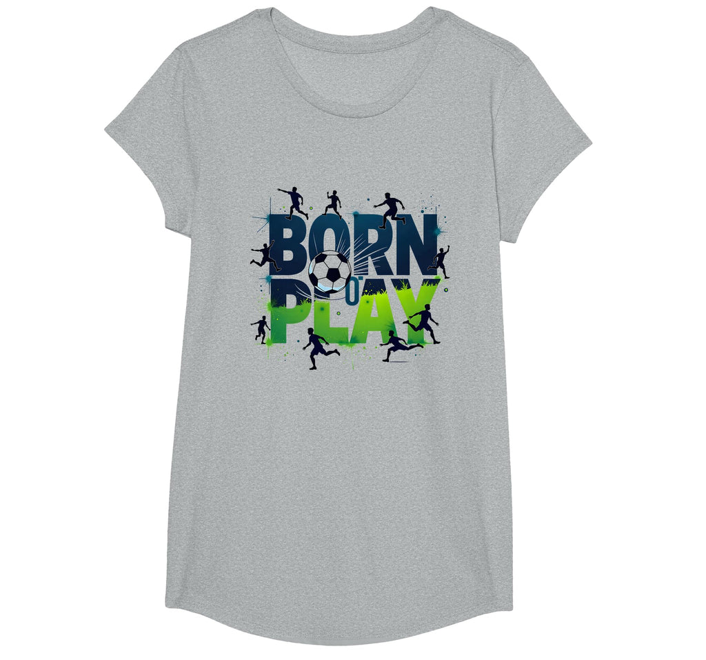 Born To Play Soccer Athlete T-Shirt - Casual Everyday Wear Men Women