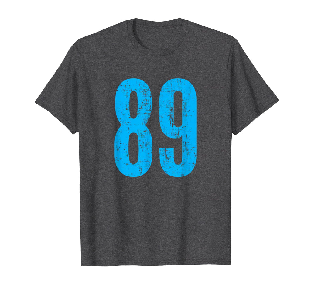 Number 89 Distressed Sport Team T-Shirt - Minimalist Print Men Women