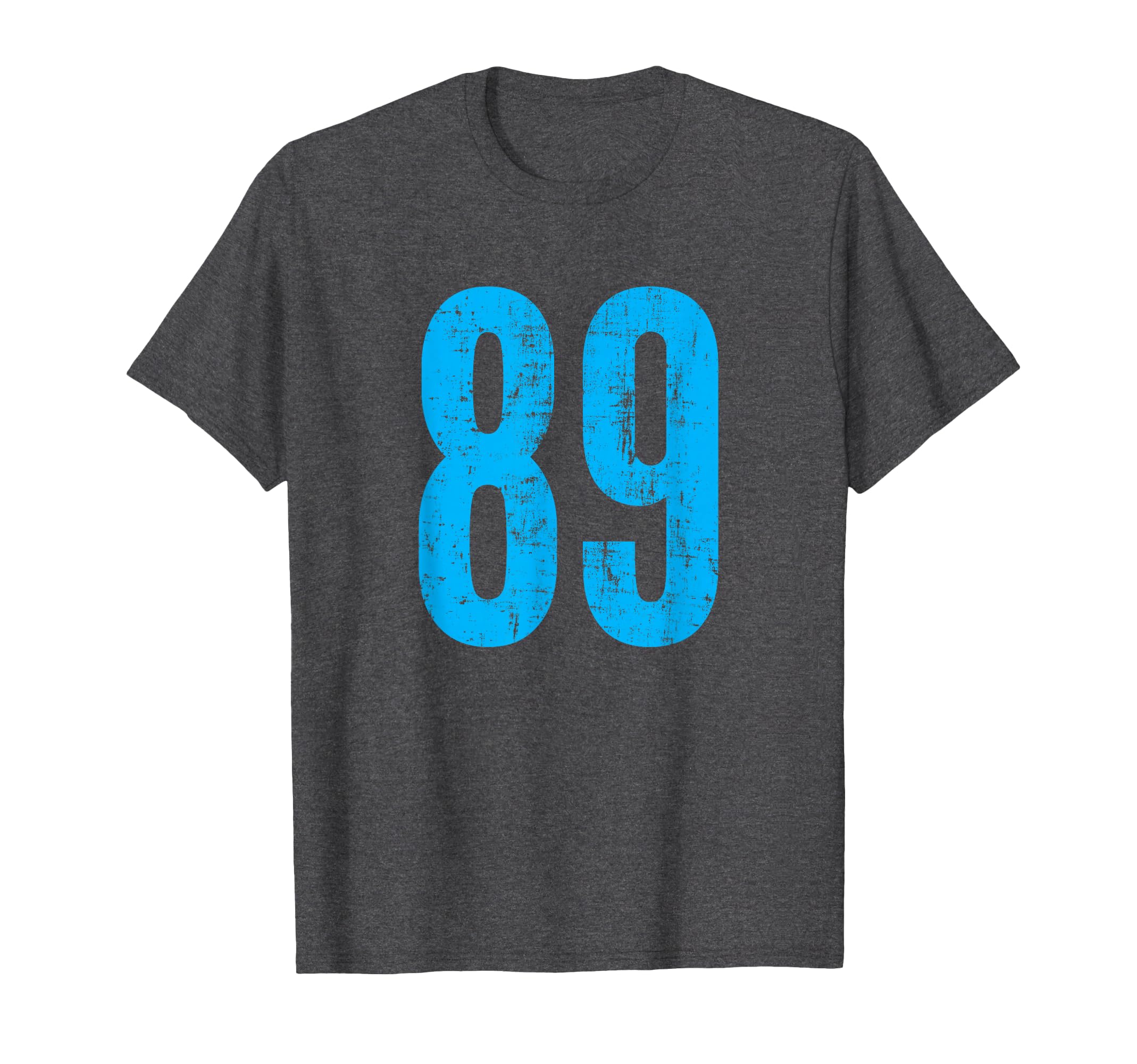 Number 89 Distressed Sport Team T-Shirt - Minimalist Print Men Women