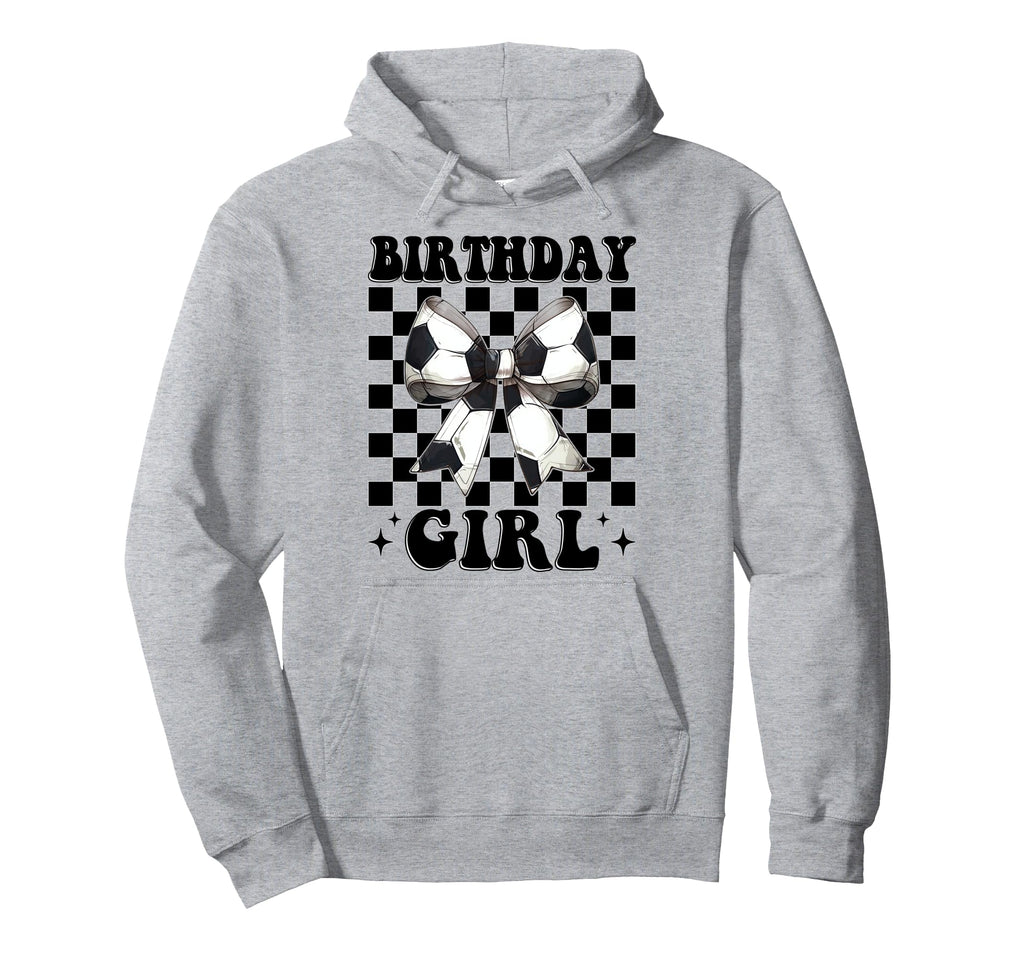 Birthday Soccer Coquette Bow Hoodie - Streetwear Style for Adults