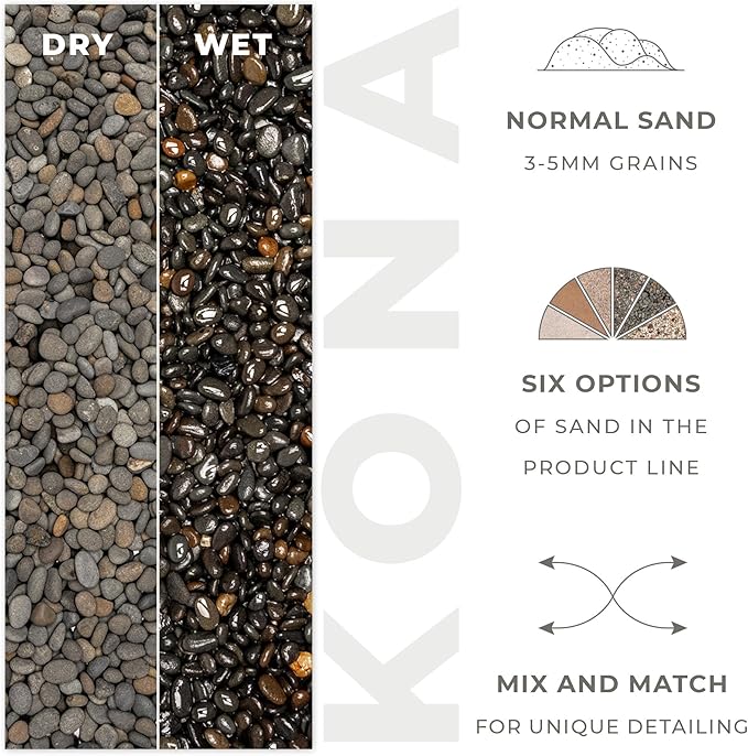 Ultum Nature Systems Controsand Kona Aquarium Sand - Freshwater Tank Substrate for Live Shrimp & Planted Aquariums - Versatile 3L