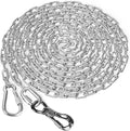 Tresbro Heavy Duty Dog Chains for Outside, 20FT Stainless Steel Tie Out Cable with Swivel Hook for Small Medium Dogs, Metal Chew Proof Pet Runner Chain Leash Lead for Outdoor Camping Hiking Yard, 3MM