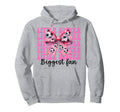 Little Sister Biggest Fan Soccer Sister Hoodie - Graphic Print Unisex
