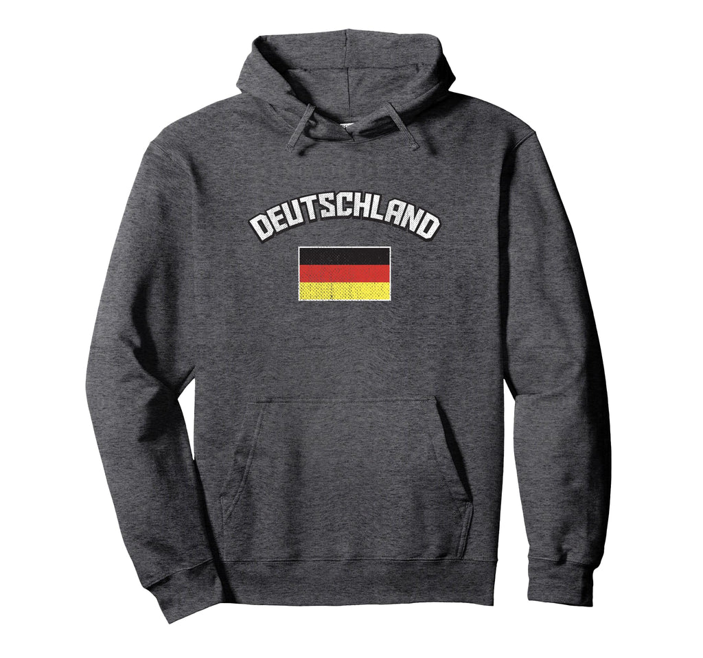 Germany Flag Deutschland Distressed German Hoodie - Novelty Apparel Unisex