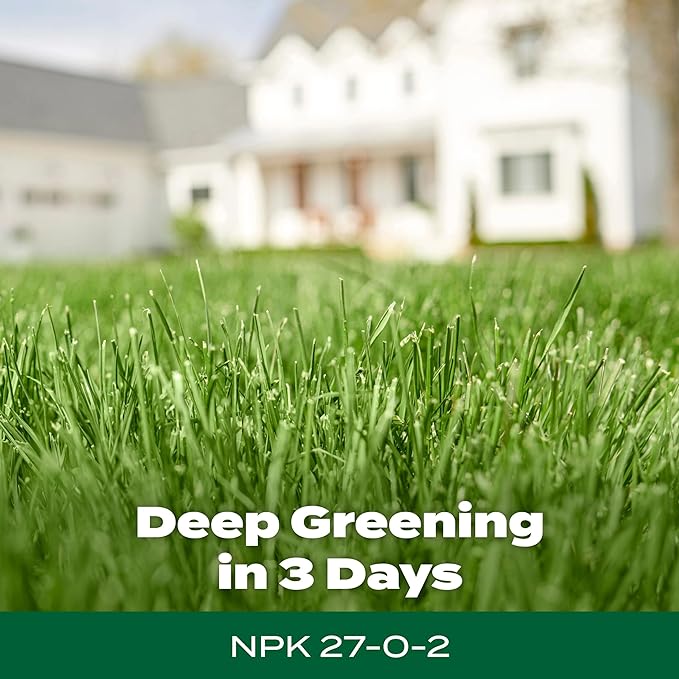 Scotts Green Max Lawn Food, Lawn Fertilizer Plus Iron Supplement for Greener Grass in 3 Days, 5,000 sq. ft., 16.67 lbs.