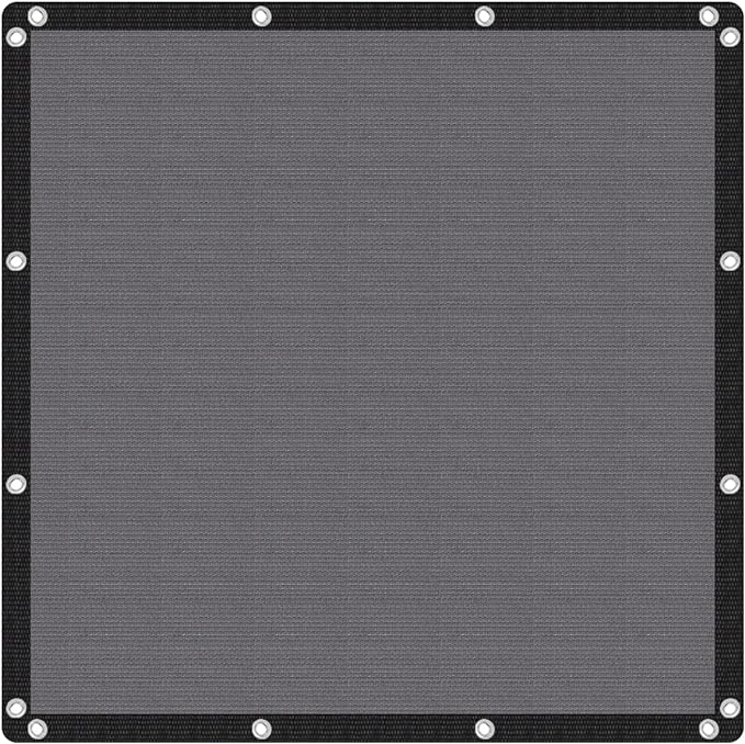 VICLLAX Shade Fabric Sun Shade Cloth with Every 2 FT Grommets for Patio Garden Pergola Cover Canopy 4x4 FT, Grey