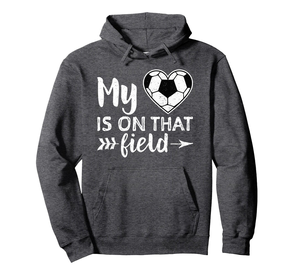 My Heart Is That Field Soccer Soccer Mom Hoodie - Minimalist Print Unisex