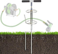 Walensee 32" Garden Hose Guide Spike Right Angle Hose Pulling Stand, Heavy Duty Metal Hose Reel for Garden Corner Auxiliary Watering Hose Reel, Lawn & Garden Watering Equipment, Plant Flower Protector