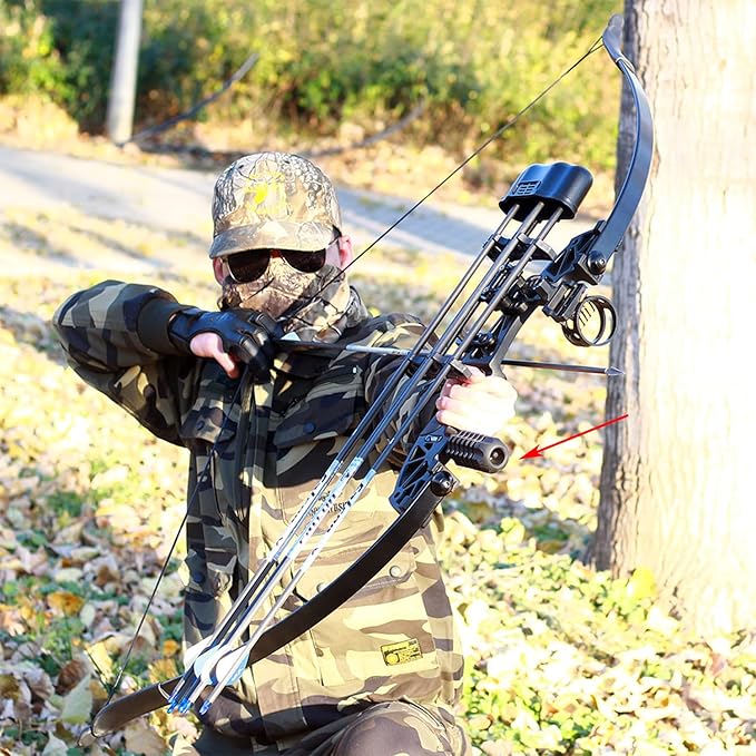 SOPOGER Archery Compound Bow Stabilizer Bow Riser Extension Dampener Target Quick Disconnect Silencers Stabilizer for Recurve Bow Hunting Shooting