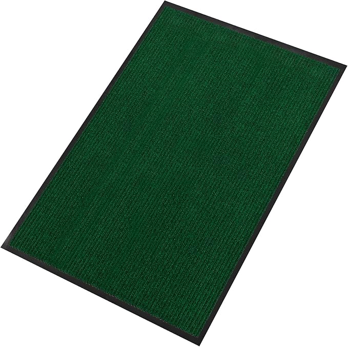 Profile Rubber Door Mat, 60x35inch, Heavy Duty, Entrance Doormat, Indoor and Outdoor, Waterproof, Easy Clean Shoe Scraper, Home Rug Welcome Mats for Entryway, Patio, Porch, Green
