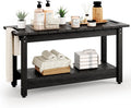 35" Shower Bench, Waterproof Poly Lumber Shower Stool for Shaving Legs, Shower Chair Seat Holds up to 400lbs, Bathroom Bench for Inside Shower, Non-Slip (Black)