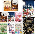 Moukeren 8 Pack 28 x 40 Inch Large Seasonal Garden Flags Decorative Holiday Flags Double Sided Polyester Festive for Outside Lawn Yard Outdoor Easter Independence Day Patriotic Decorations(Classic)
