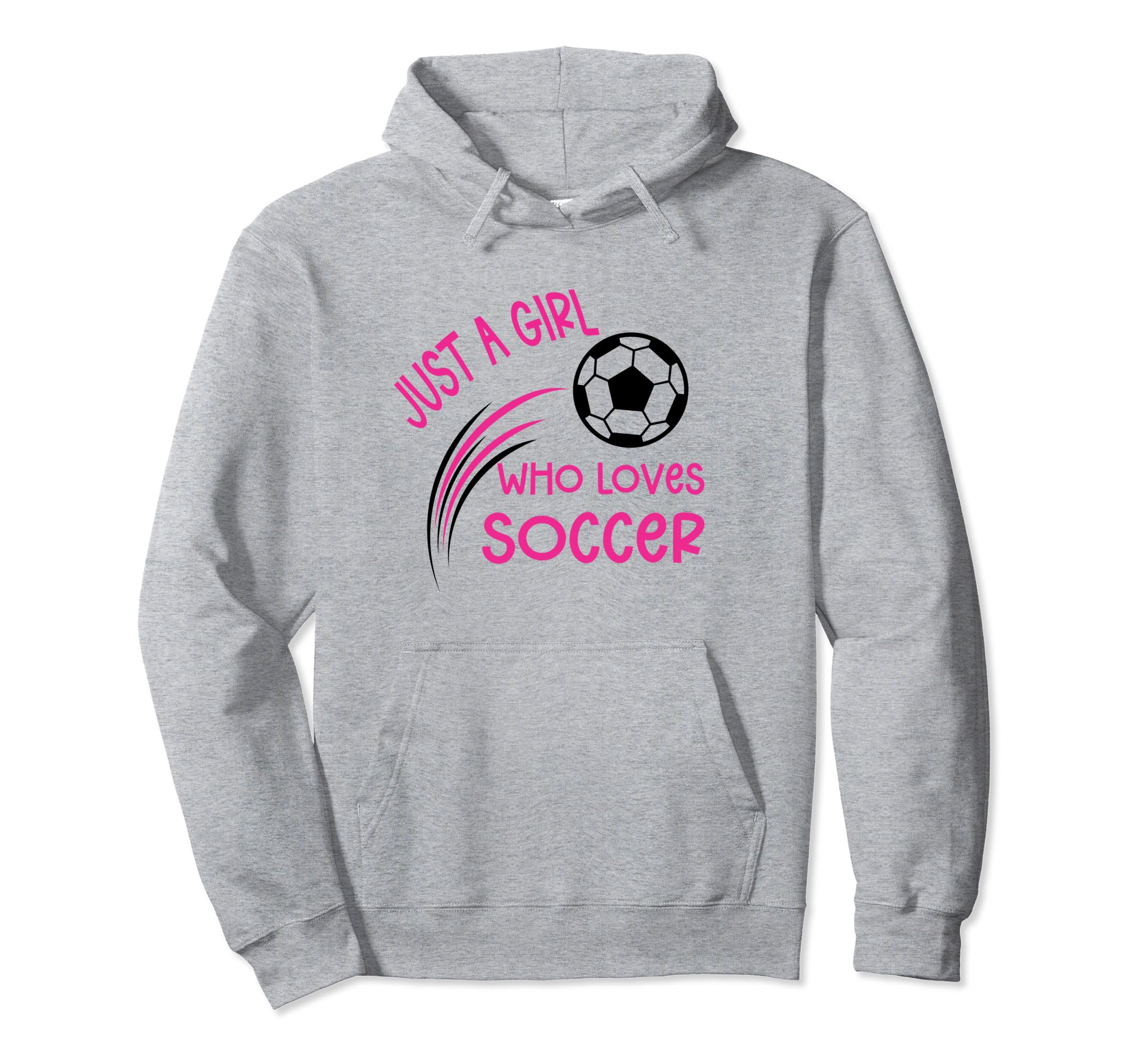 Just Who Loves Soccer Fun Sport Hoodie - Minimalist Print for Adults